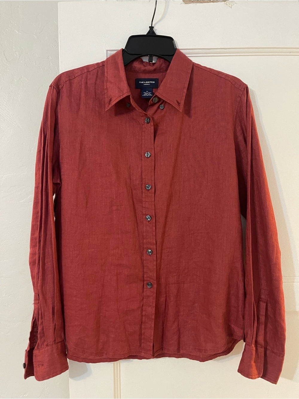 Vtg The limited 100% linen button up shirt